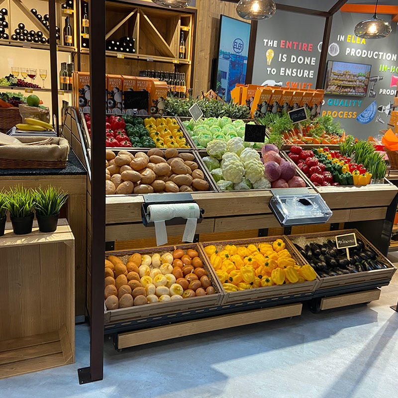 JTSG-GM-20200401Fresh-keeping anti-rust supermarket shelves stainless steel prosthesis Vegetable And Fruit Stand