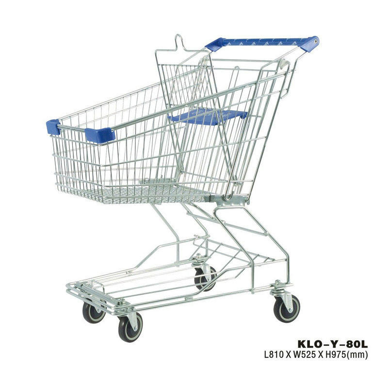 GWC-QG-20140501 Galvanized Chrome plated Strong Steel Lightweight Supermarket Trolley